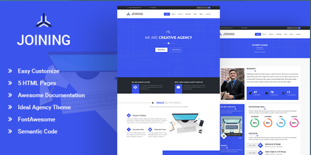 Bootstrap theme JOINING - HTML5 Bootstrap Template