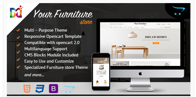 Bootstrap theme Responsive Multipurpose OpenCart Theme