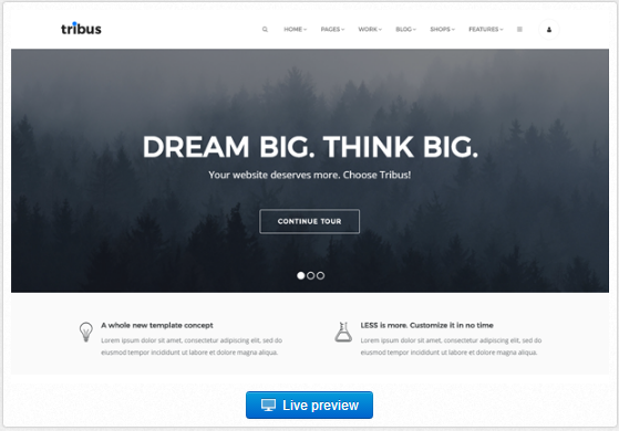 Bootstrap theme Tribus - Multipurpose Template