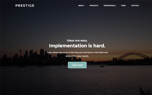 Bootstrap theme Prestige | Classy Multi-purpose Template
