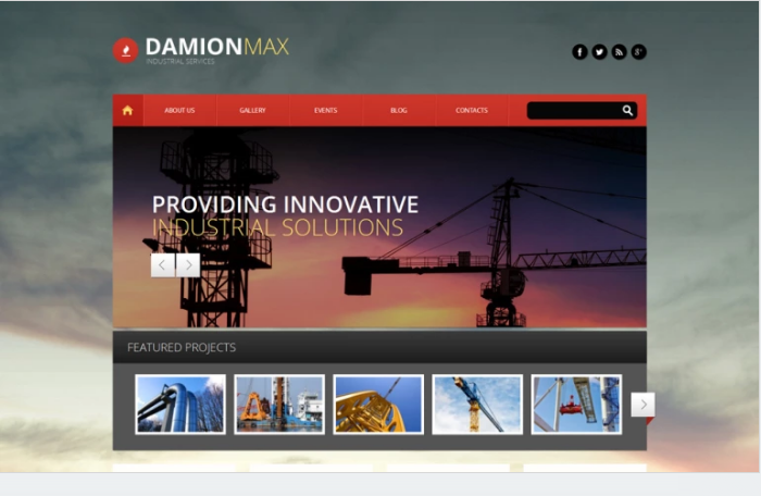 Bootstrap theme Industrial Responsive WordPress Theme