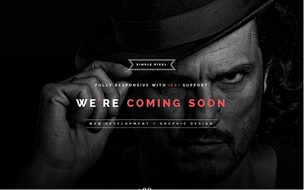 Bootstrap theme Simple Pixel - Coming Soon Template