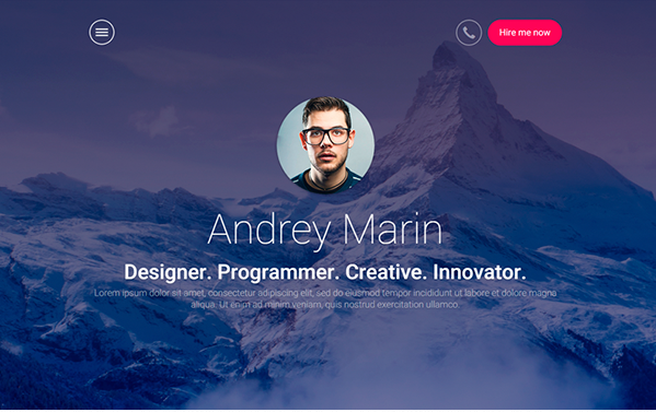 Bootstrap theme MyWALL - HTML Resume Portfolio