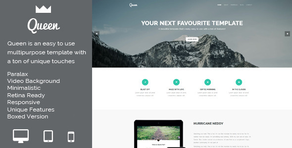 Bootstrap theme Queen - Multi-purpose HTML template
