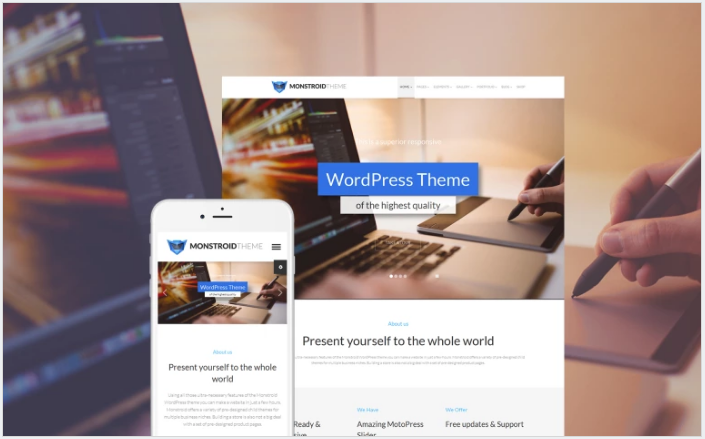 Bootstrap theme Monstroid WordPress Theme