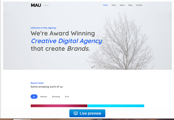 Bootstrap theme Mau - Multipurpose HTML Templates