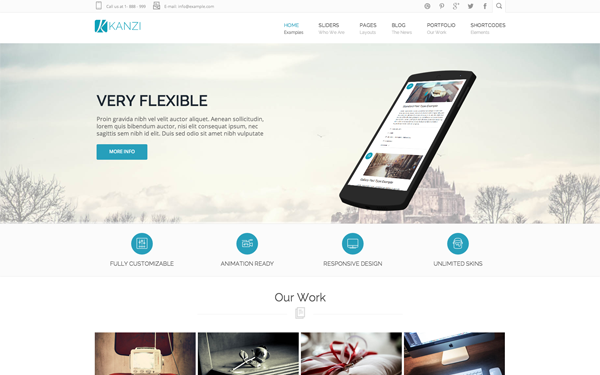 Bootstrap theme Kanzi - Multi-Purpose Template