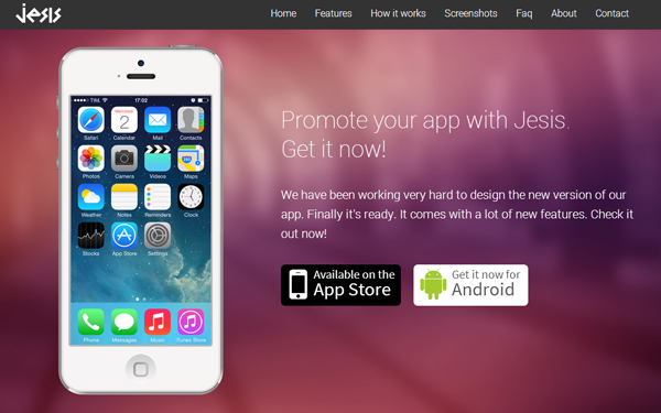 Bootstrap theme Jesis - Responsive App Landing Page