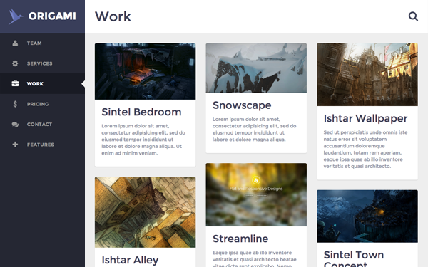 Bootstrap theme Origami - Responsive Multipurpose Theme