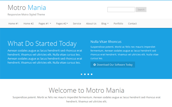 Bootstrap theme Metro Mania - No.1 Metro Bootstrap Theme