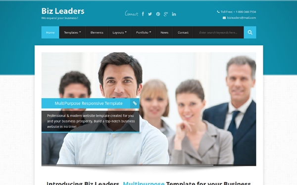 Bootstrap theme Biz Leaders