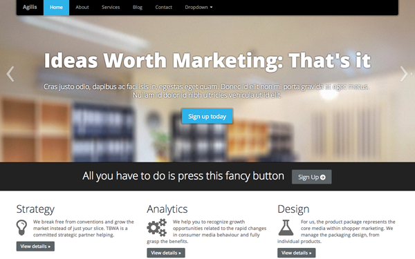 Bootstrap theme  Agilis - Bootstrap Theme