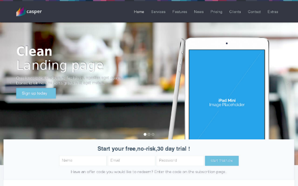 Bootstrap theme Casper - 2 in 1