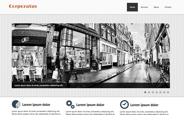 Bootstrap theme Corporatus - Responsive Theme