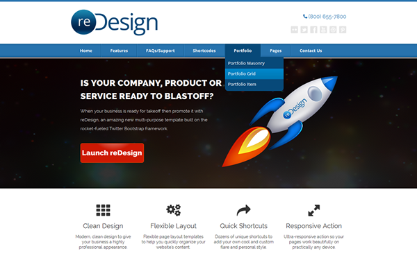 Bootstrap theme reDesign Multi-Purpose Business Theme