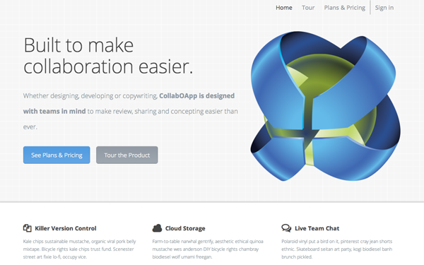 Bootstrap theme CollaboApp