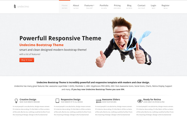 Bootstrap theme Undecimo Bootstrap Theme