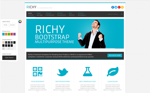 Bootstrap theme Richy - Multipurpose Bootstrap Theme