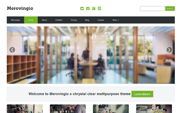 Bootstrap theme Merovingio - Corporate Bootstrap Theme