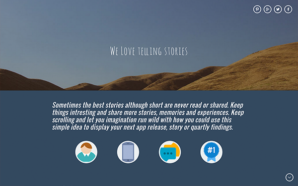 Bootstrap theme Journey - Animated Landing Page