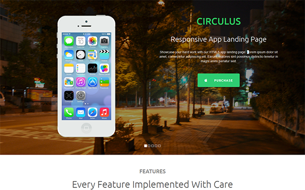Bootstrap theme Circulus - Flat Responsive Landing Page