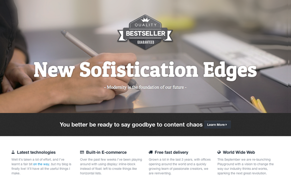 Bootstrap theme Edge - One Page Bootstrap Theme