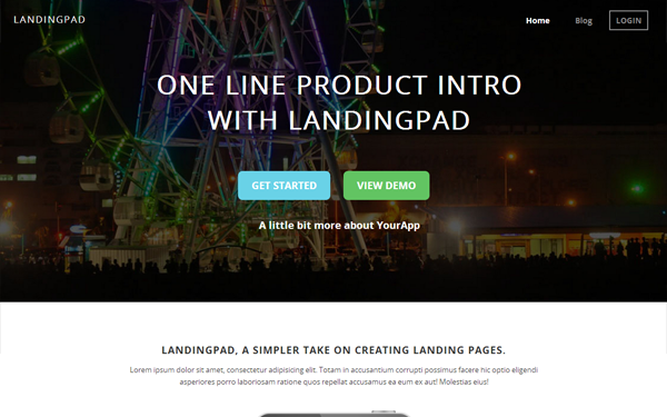 Bootstrap theme LandingPad - Landing Page