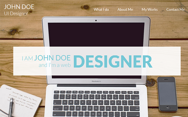 Bootstrap theme DesignR - One Page Personal Portfolio