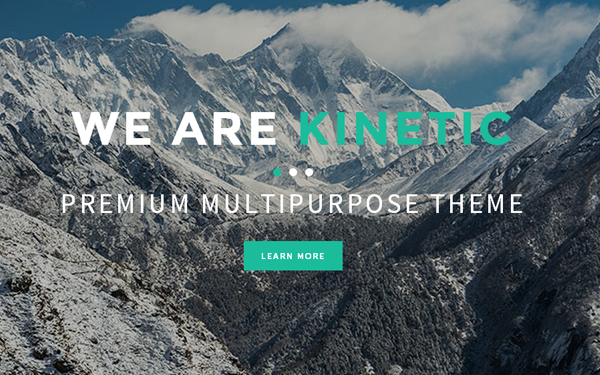Bootstrap theme Kinetic - One Page Parallax Theme