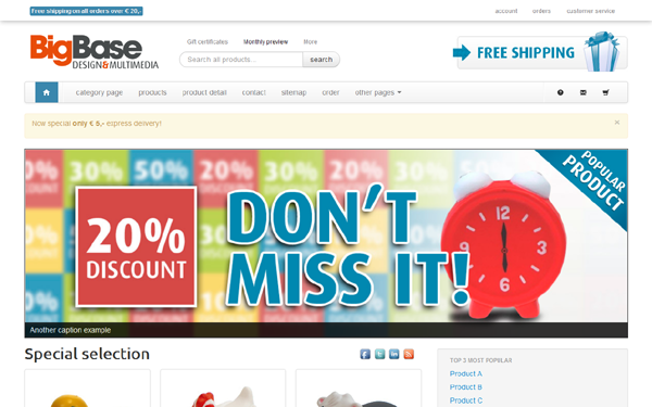 Bootstrap theme BB Shop Advanced - Responsive/Fluid