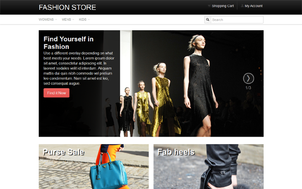 Bootstrap theme Fashion Store