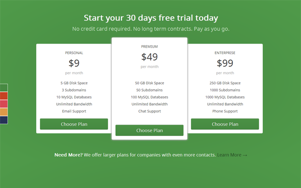 Bootstrap theme Responsive Pricing Table