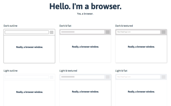 Bootstrap theme Browserfrog - CSS/HTML Browser Window