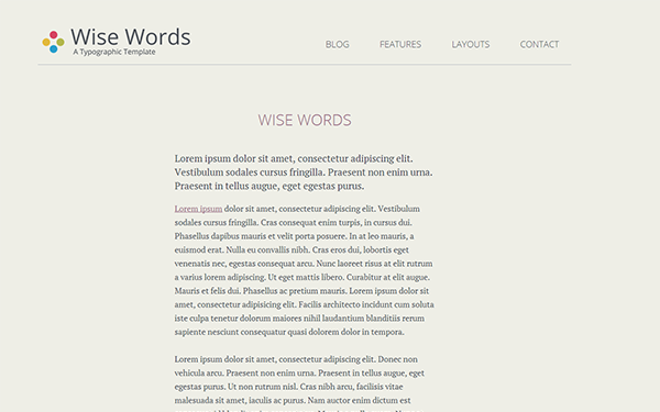 Bootstrap theme Wise Words - Responsive HTML5 Template