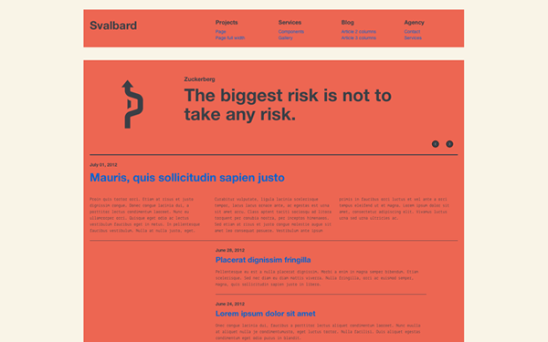 Bootstrap theme Svalbard