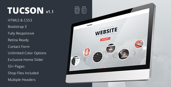 Bootstrap theme  Tucson - Responsive HTML5 Template