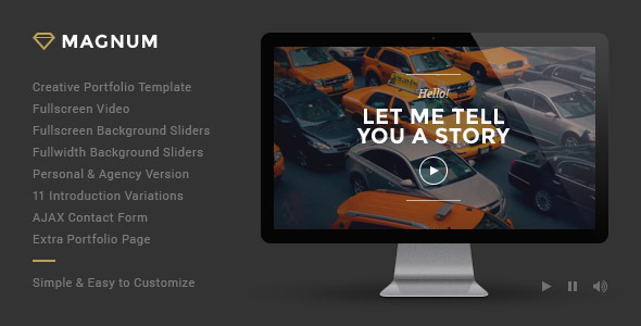 Bootstrap theme Magnum - Creative Portfolio Template