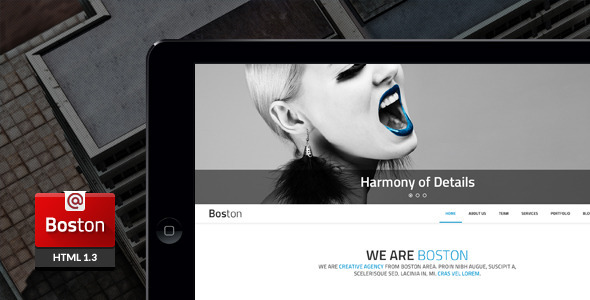Bootstrap theme Boston - Corporate Parallax HTML Template
