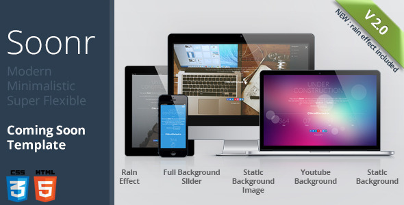 Bootstrap theme  Soonr - Modern Flexible Coming Soon Template