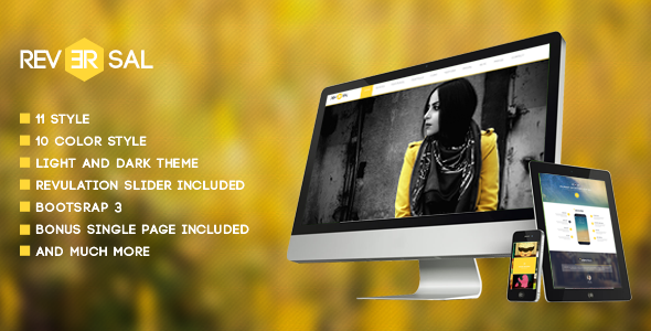 Bootstrap theme  Reversal Parallax One Page HTML Template