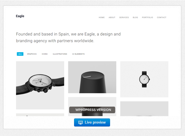Bootstrap theme Eagle - Minimal WordPress Theme