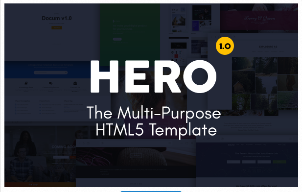 Bootstrap theme Hero - The Multi-Purpose HTML5 Template