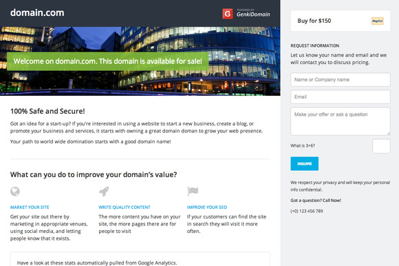 Bootstrap theme Hanbai - Domain for sale
