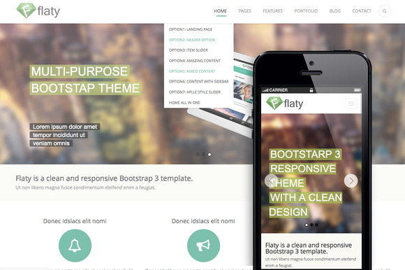 Bootstrap theme Flaty - multipurpose bootstrap theme