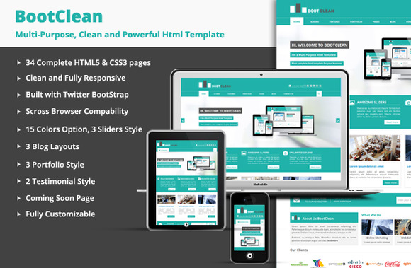 Bootstrap theme BootClean - Business Template