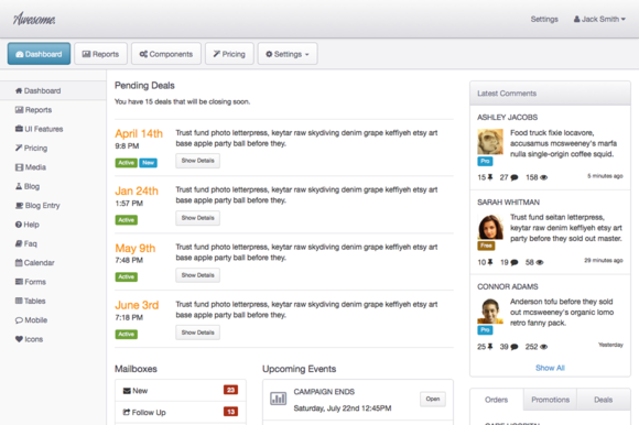 Bootstrap theme Awesome Admin - A Bootstrap 3 theme