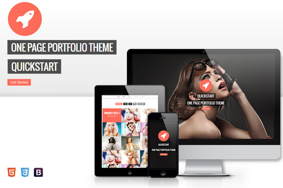 Bootstrap theme Quickstart - one page portfolio them